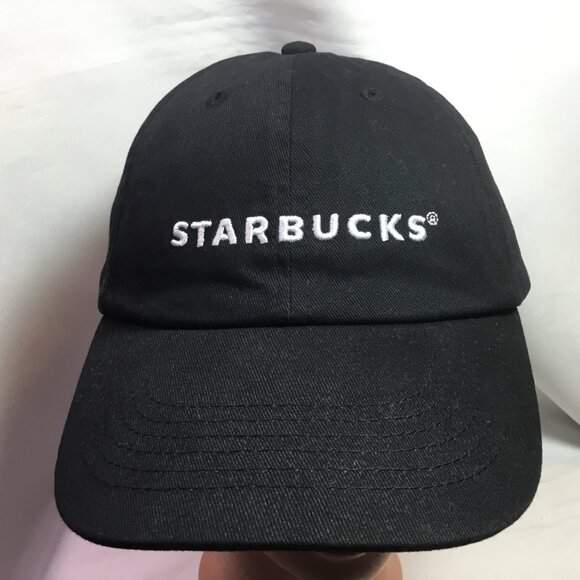 Starbucks Employee Worker Hat Uniform Black Cap Strapback Job Cap Brand NWOT - Picture 5 of 8